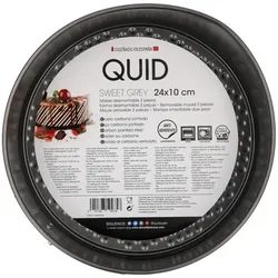 Quid Kuchenspringform Sweet Grey Schwarz Metall 24 x 10 cm, Backform, Schwarz