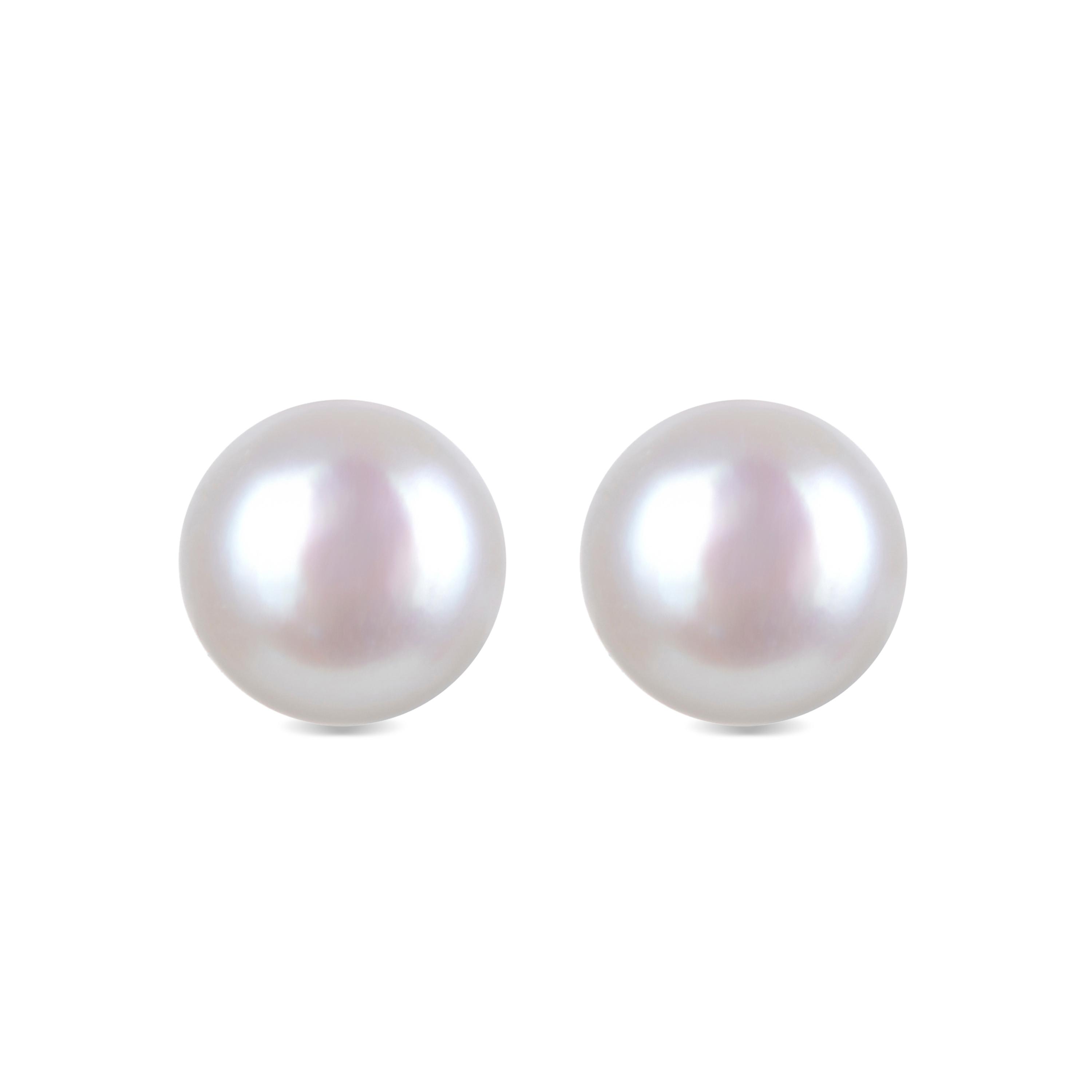 Luxenter oorbellen, basis 925 sterling zilver en witte parel met gerhodineerde afwerking