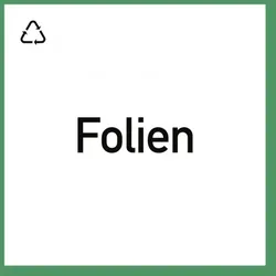 Wertstoffkennzeichnung "Folien", Kunststoff, 300x300 mm