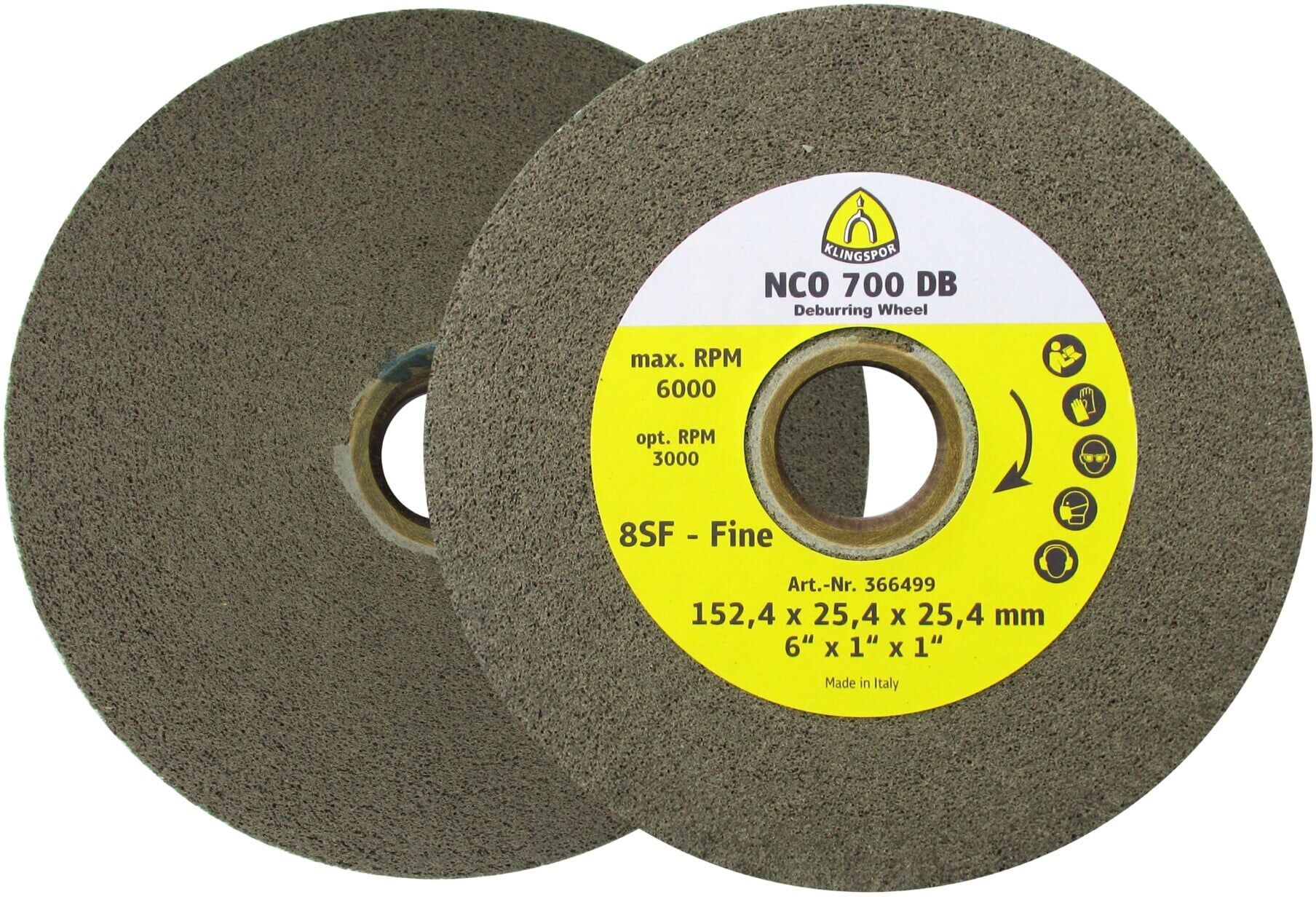 Klingspor NCO 700DB Kompaktscheiben 7 SF weich, 203,2 x 51 x 76,2 mm Fine Siliziumkarbid (367522)