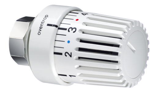 Oventrop Thermostatkopf Uni LA 1613401 weiss, für Herz Thermostatventile