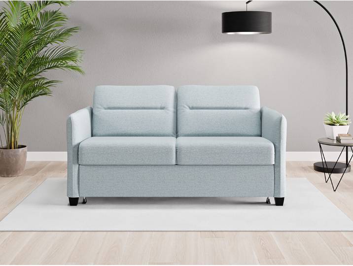 Einzelsofa Nairobi - Blau (Pastellblau) - Feiner Strukturstoff