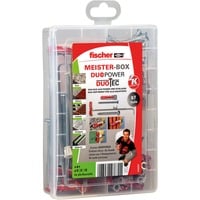 Meister-Box DUOPOWER / DUOTEC, Dübel hellgrau/rot, 87-teilig, mit Schrauben