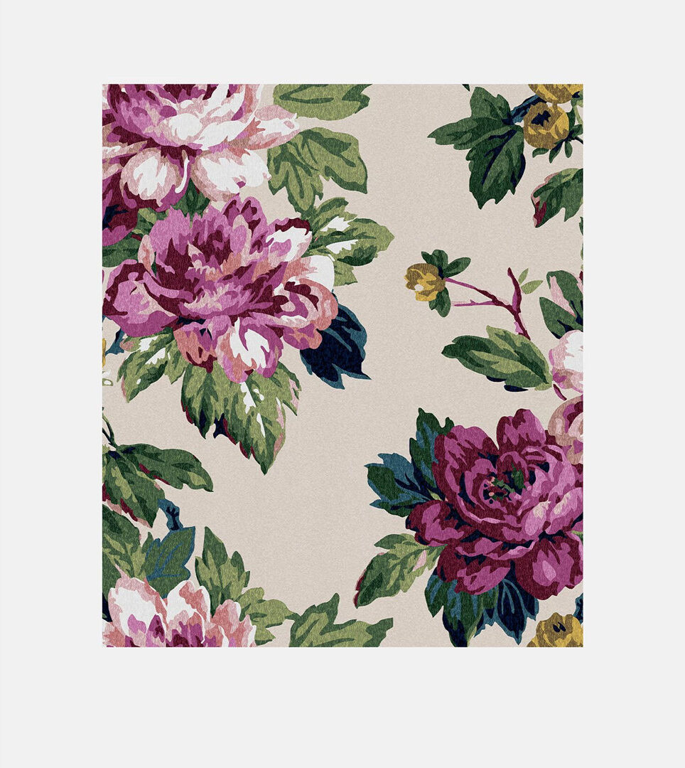 Joules Invite Floral Creme Wallpaper Cream/Pink/Green 500cm L