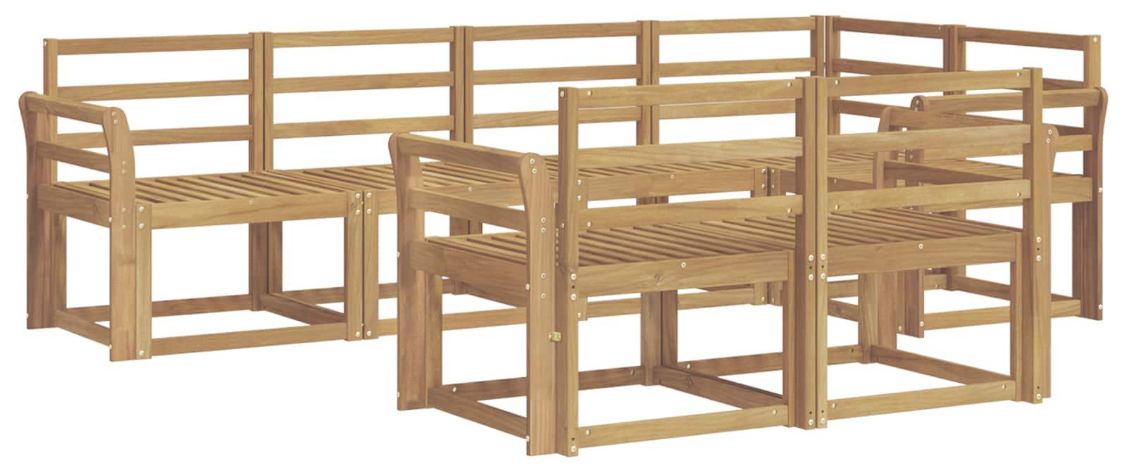 Garnitur aus 7 Outdoor-Sofas, weiß