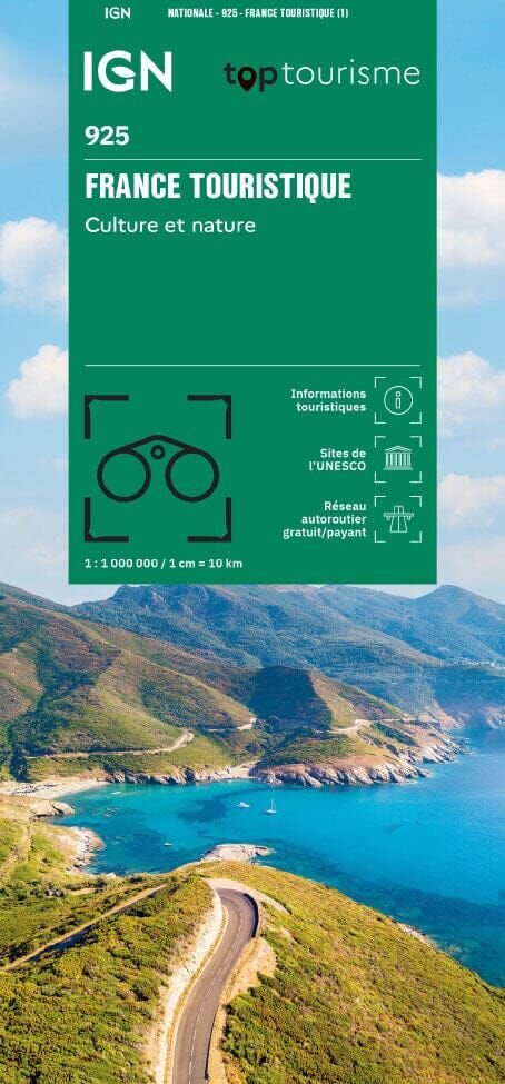 Carte touristique (culture et nature) - France   IGN