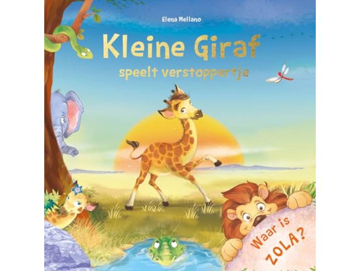 Kleine Giraf speelt verstoppertje: Waar is Zola?