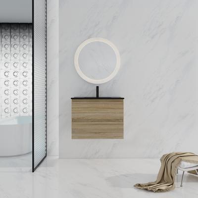 GDFStudio - Blair Floating Bathroom Vanity with Resin Sink, Wall-Mounted Cabinet with Soft-Close Drawers