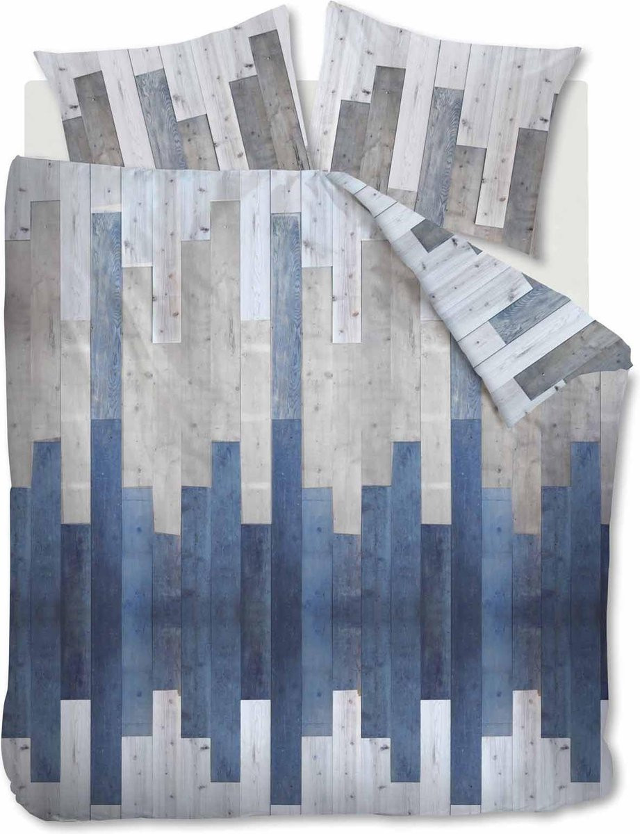 At Home See Dekbedovertrek Blauw Grijs 240 x 220 cm