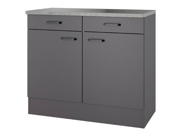 Meuble bas 100 x 50cm Gris/Anthracite