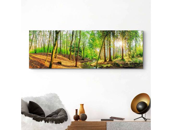 Tableau déco Forêt ensoleillée 156 x 52 x 2cm