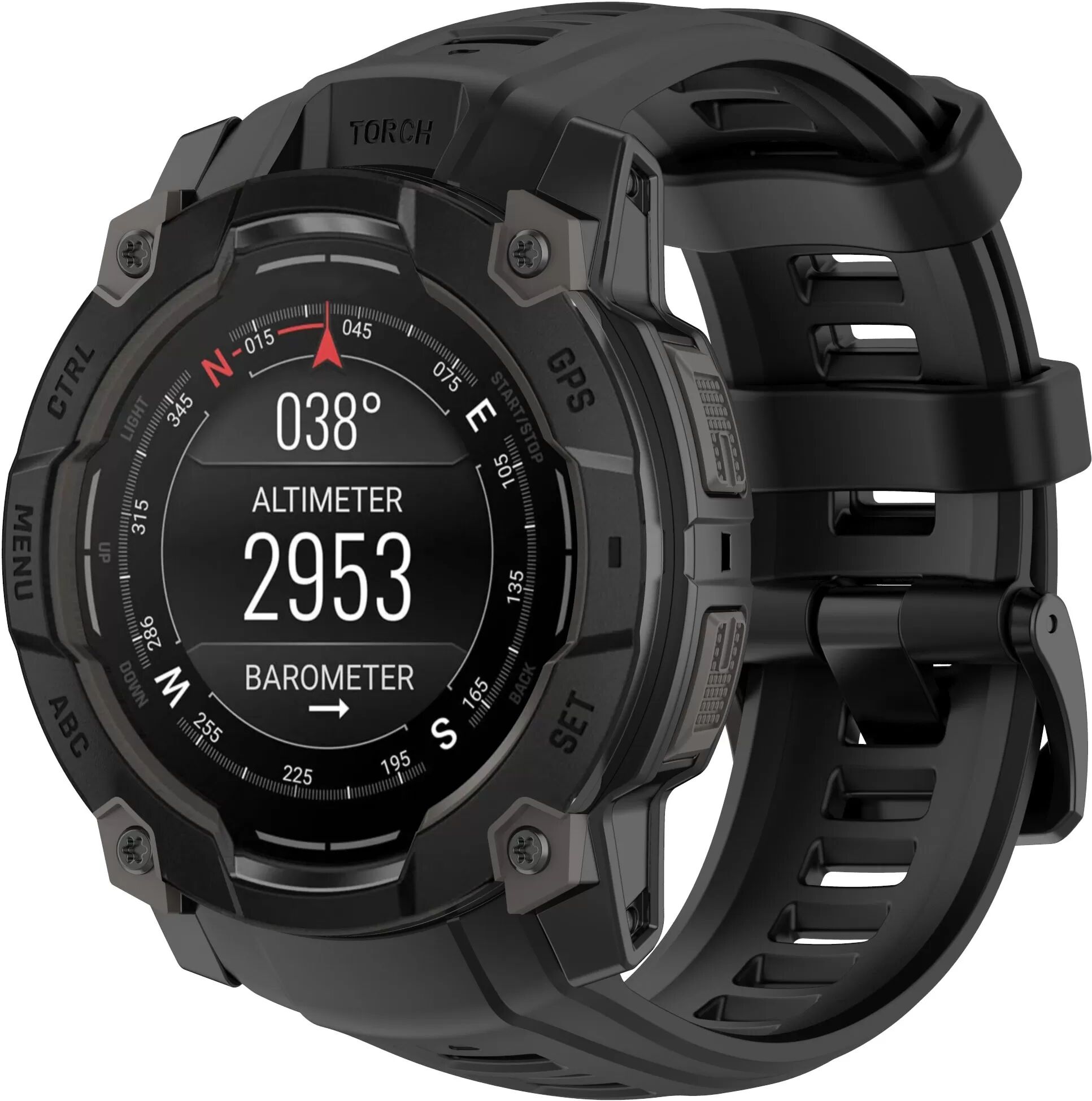 INF Premium Silikon Garmin Instinct 3 Armband für 45mm - Schwarz