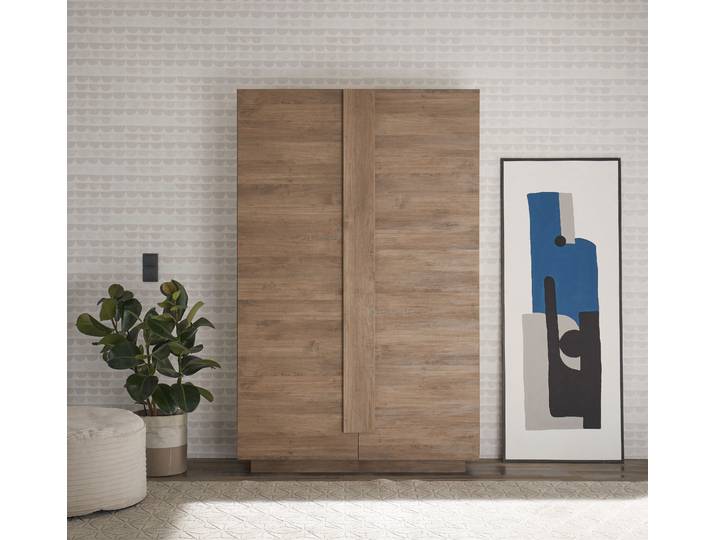 Mehrzweckschrank HOME AFFAIRE Jupiter, Höhe 193 cm, Stauraumschrank 2 Türen - Soft Closing , braun (mercure nb holzstruktur), B:121cm H:193cm T:44cm, Schränke, Mehrzweckschrank, Highboard, moderne Griffblende, FSC, cleveres Stauraumkonzept