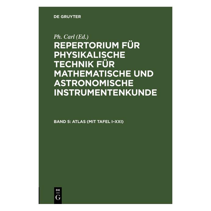 De Gruyter Repertorium für physikalische Technik f (Deutsch, Hardcover, Carl, PH, Ph. Carl) (67826486)