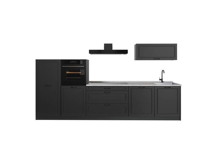 Cuisine R-Line 340cm sans plan de travail Anthracite campagne/Anthracite Vicco 68009