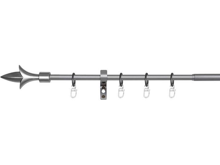 Gardinenstange MYDECO lance Gr. 1, silber (silberfarben), Ø:16mm, Aluminium, Gardinenstangen, Gardinenstange