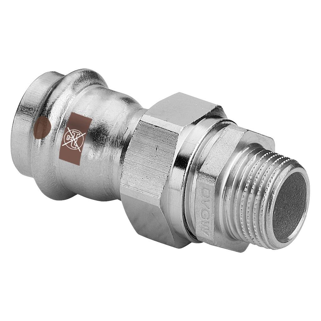 Viega GmbH & Co.KG Verschraubung mit SC Temponox 1765 in 28mmxR1 Stahl nichtrostend (812102)