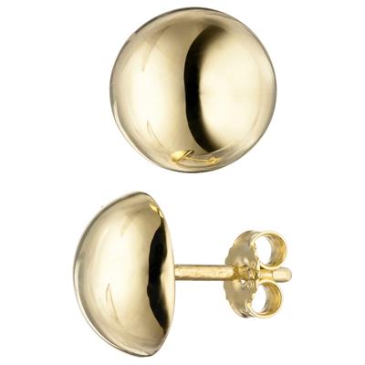Paar Ohrstecker JOBO, gold (goldfarben), Ohrringe, Damen, 9,9mm, Silber 925 (Sterlingsilber), rund 925 Silber vergoldet