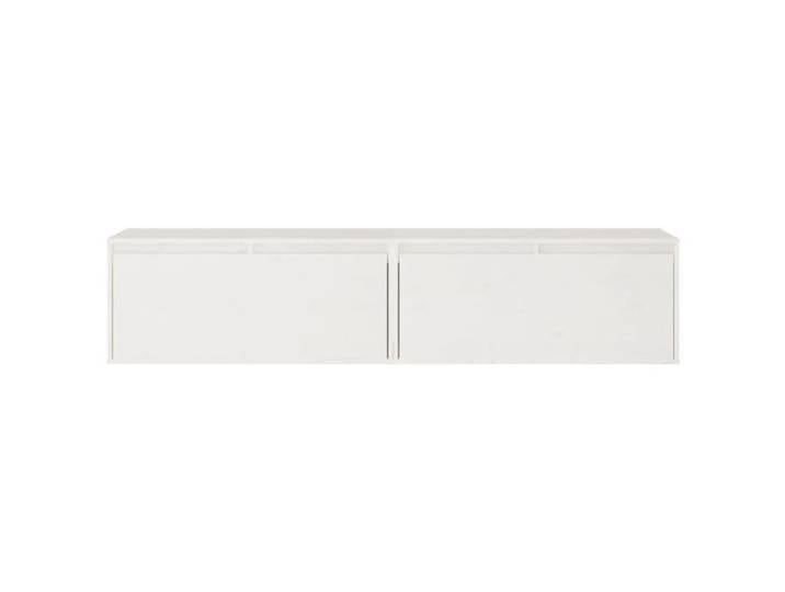 Armoire murale - AKOZON - 2 pcs - Bois de pin massif - Blanc - 80x30x35 cm