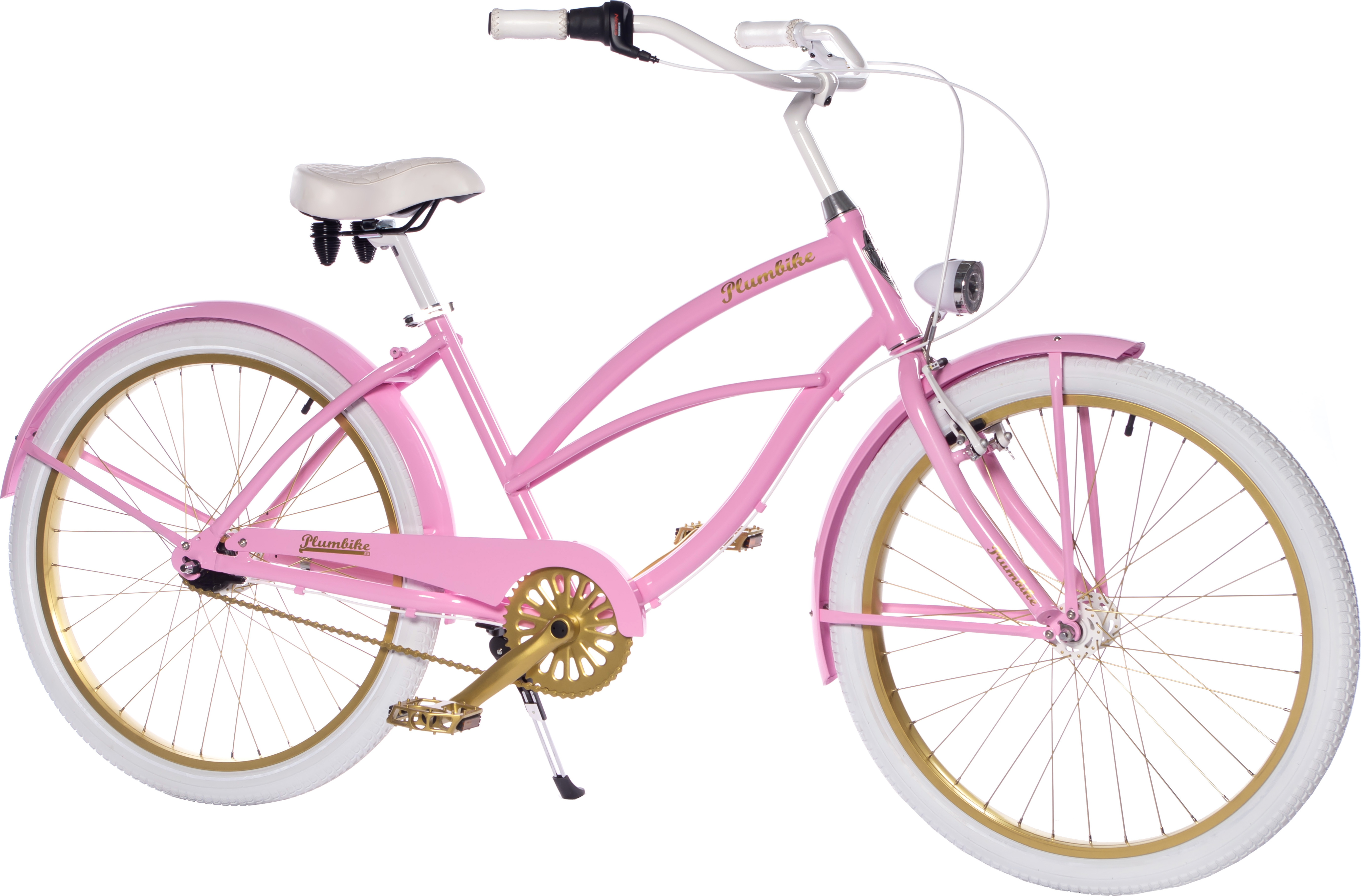 Plumbike La Donna Stadtfahrrad Damen 26" 7-Gang - Puderrosa