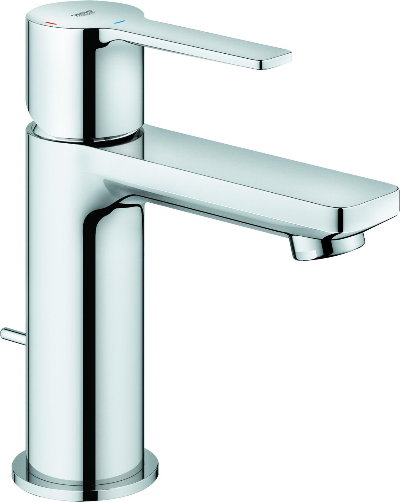 Grohe Lineare New XS eenhandige wastafelmengkraan met pop-up afvoer en SilkMove technologie