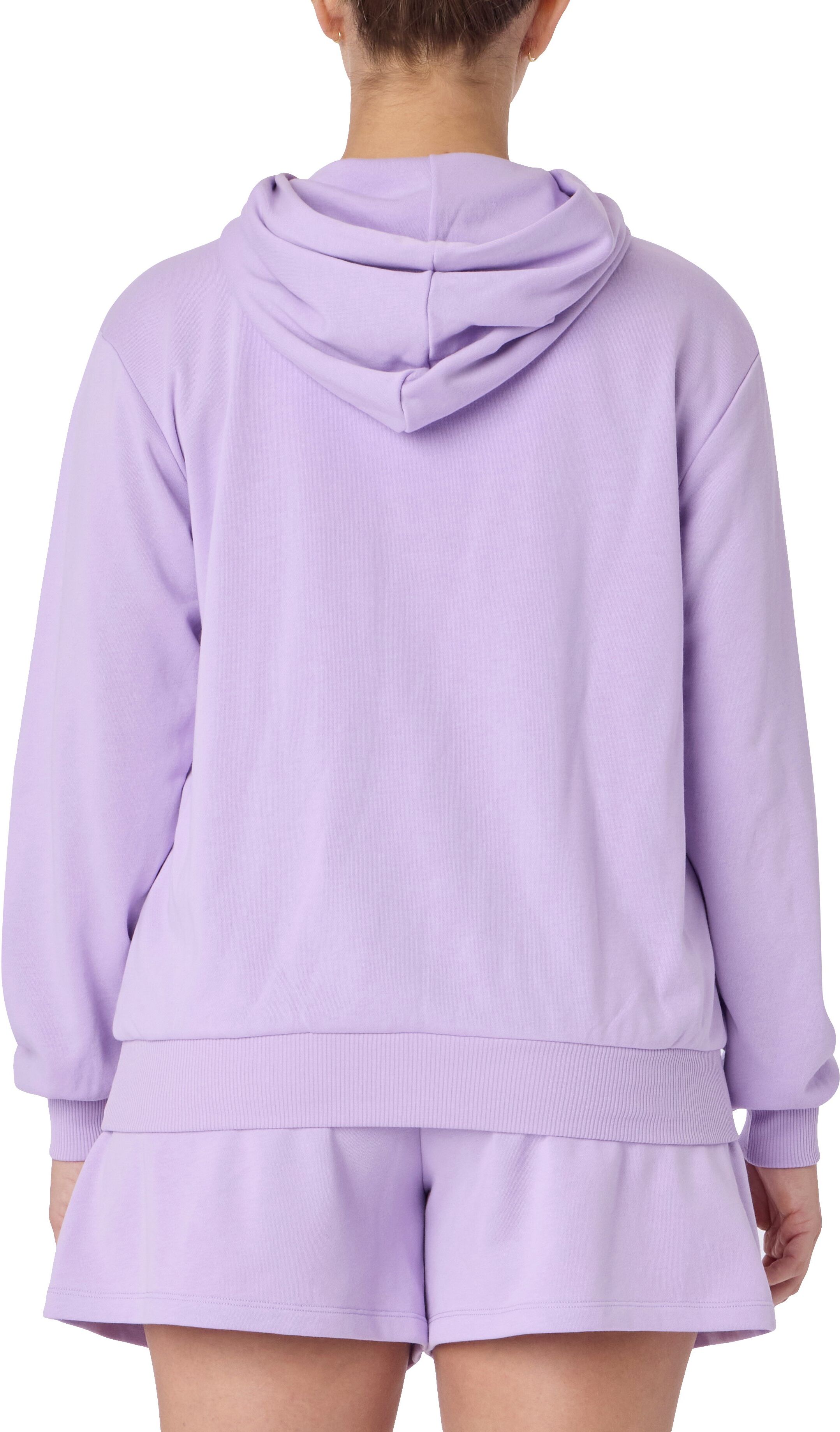 Kapuzensweatshirt SKECHERS "Women's Hoodie", Damen, Gr. S (36), lila (lila haze), Obermaterial: 54% Baumwolle, 46% Polyester, Sweatshirts Kapuzensweatshirt, aus Baumwolle und Polyester, für Erwachsene lila haze S (36)