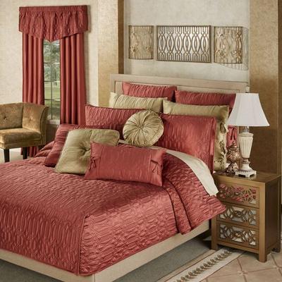 Touch of Class Oxford Classics Mini Coverlet Set Cinnabar, Queen, Cinnabar