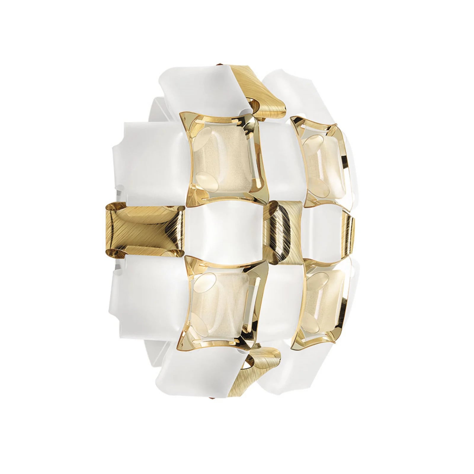 Slamp Mida Applique Wandlamp - Wit/Goud - Kunststof