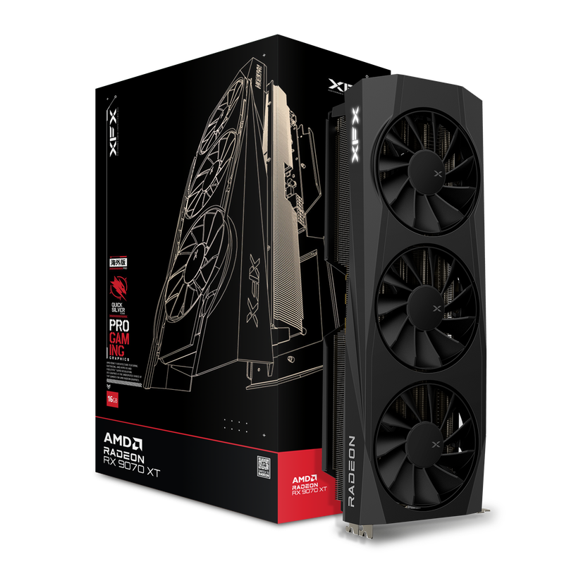 XFX Quicksilver Radeon RX 9070 XT Gaming Edition Grafikkarte, 16384 MB GDDR6