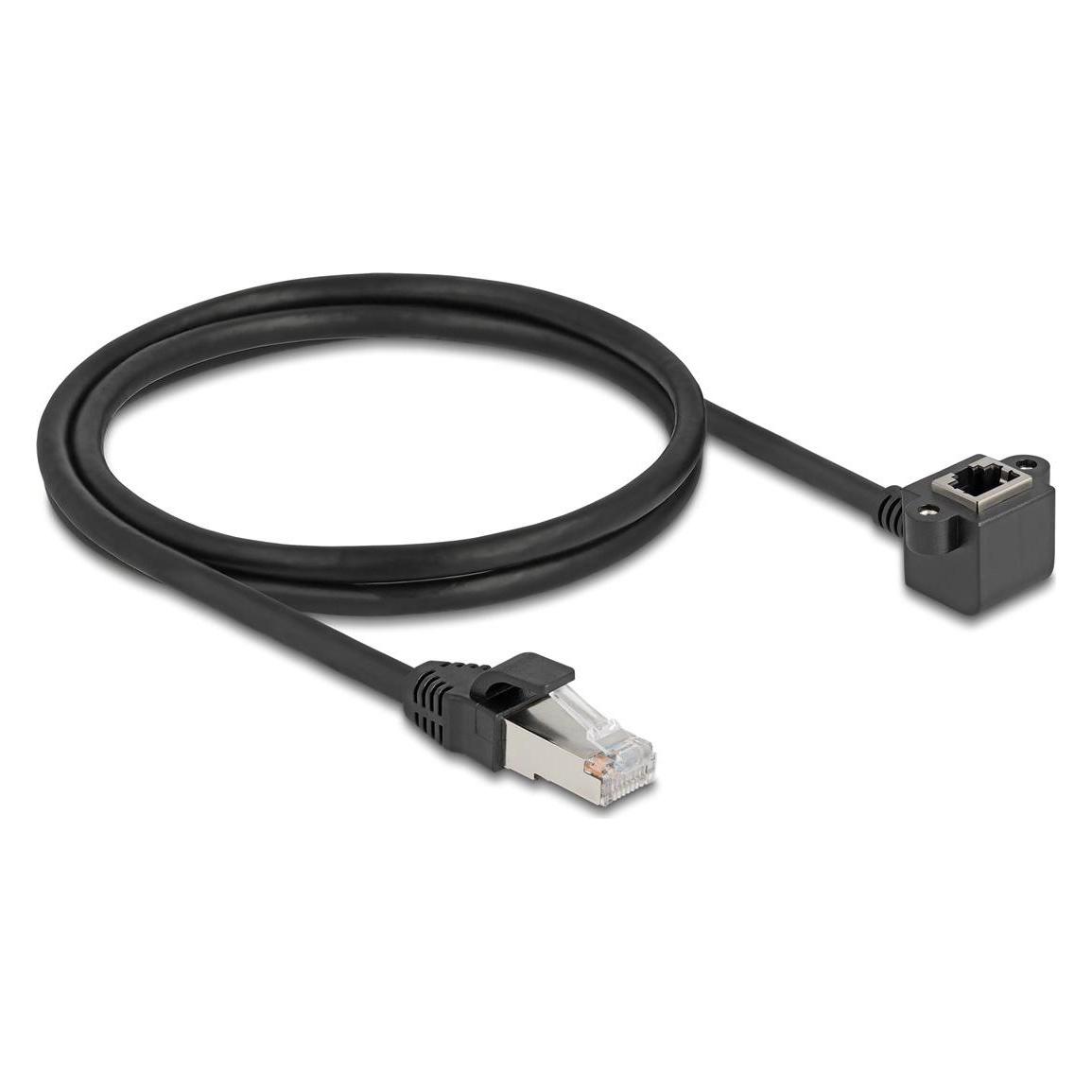 Delock Netzwerk Verlängerungskabel RJ45 Stecker zu RJ45 Buch (F/UTP, CAT6, 1 m) (81097)