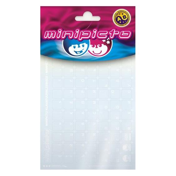 Minipicto keyboard sticker RUS KB-UNICLR-RU-WHT, matte white (KB-UNICLR-RU-WHT)