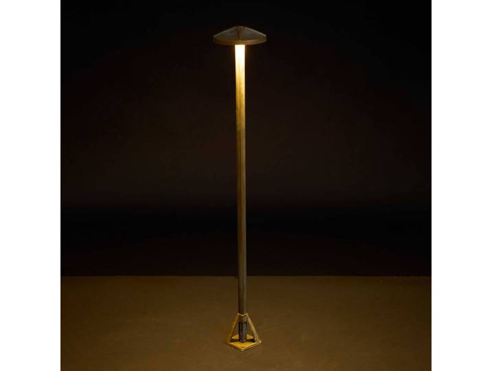 LED tuinpadverlichting - tuinlamp Aura Disk, brons / oud-messing, Messing, Landelijk, LED buitenlamp