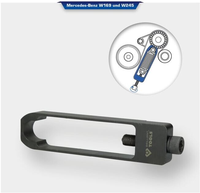 Brilliant Tools Tendeur de courroie trapézoïdale pour Mercedes-Benz W169 et W245 (BT571016)