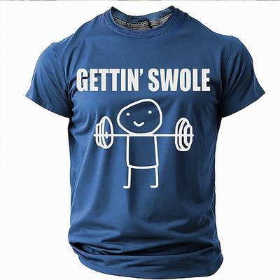 Herren Gettin' Swole Fitnessstudio Workout Grafik T-Shirt
