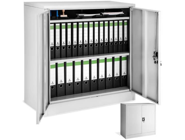 Archiefkast met 3 planken 90x40x90 cm - grijs