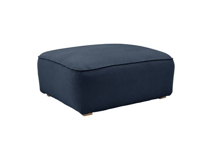 Grand pouf rectangulaire 1 place bleu marine