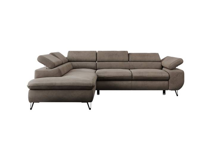ECKSOFA PETER L Braun Velvet - Links Seite