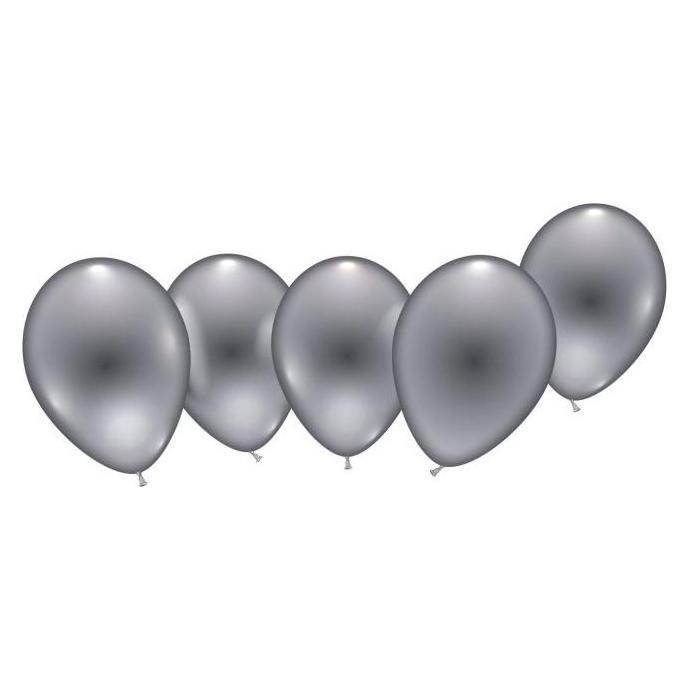 Karaloon 8 Ballons silber (8x) (10013)