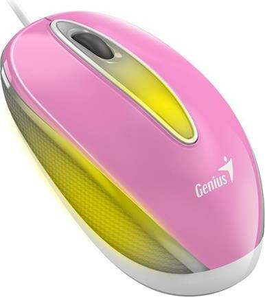 Genius DX-Mini bedrade optische muis met RGB LED, 1000 DPI, 3 knoppen, USB, roze