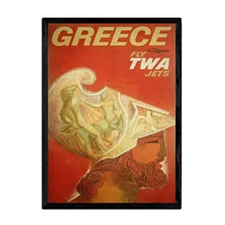 POSTER Griechenland Vintage A4 Rahmenlos