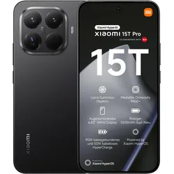 Xiaomi 15T Pro (256 GB, Schwarz, 6.83", Dual SIM, 5G), Smartphone, Schwarz