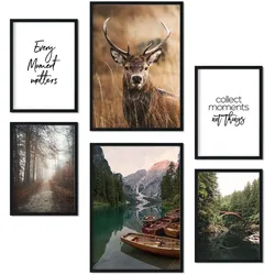 POSTER Set Mit 6 Winter Natur Wandbild A3 & A4 Rahmenlos