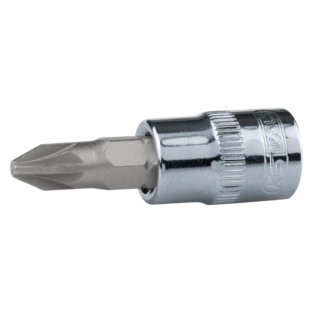 KS Tools Werkzeuge-Maschinen GmbH 1/4 CHROMEplus Bit-Stecknuss, PZ3, auf Hänger (918.1437-E)