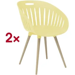 Topstar 2er-Set Besucherstuhl »T2023« für den Außenbereich gelb, 43x43 cm