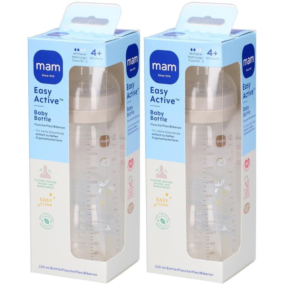 MAM Easy Active Baby Bottle 330 ml 2x 2x1 St