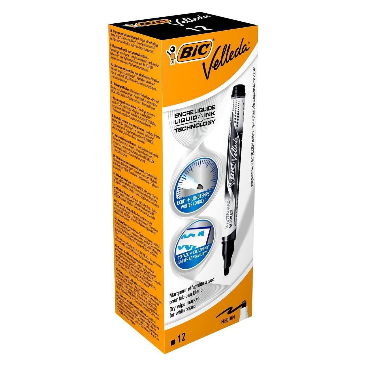 Bic 902088 Textmarker 12 Stück Spitzentyp Schwarz (12x) (902088)