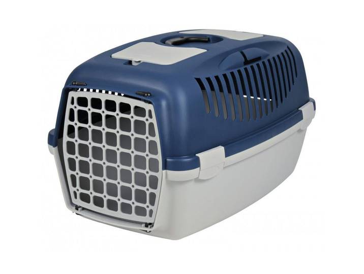 Tiertransportbox TRIXIE Transportbox Capri 3 S , blau (dunkelblau, grau), B:40cm H:38cm T:61cm, Kunststoff, Tiertransportbehälter, Tiertransportbox