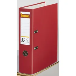 bene Ordner Rückenbreite 8 cm DIN A4 Kunststoff rot
