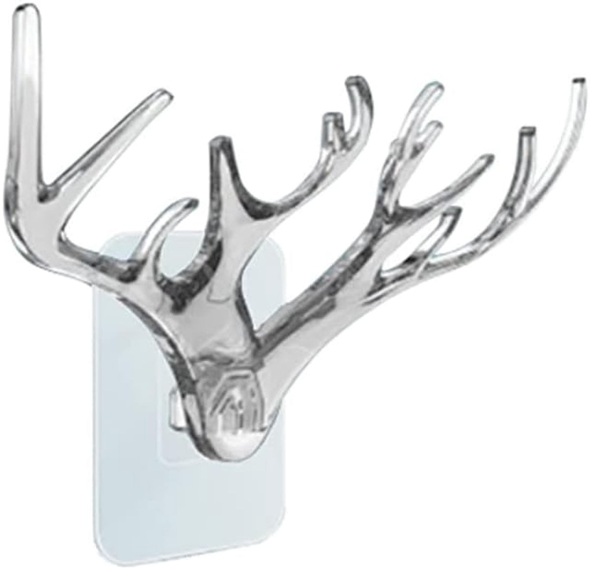 Hertenkop Haak Grijs - Decoratieve Hanger voor het Opbergen van Accessoires - 17,8 cm