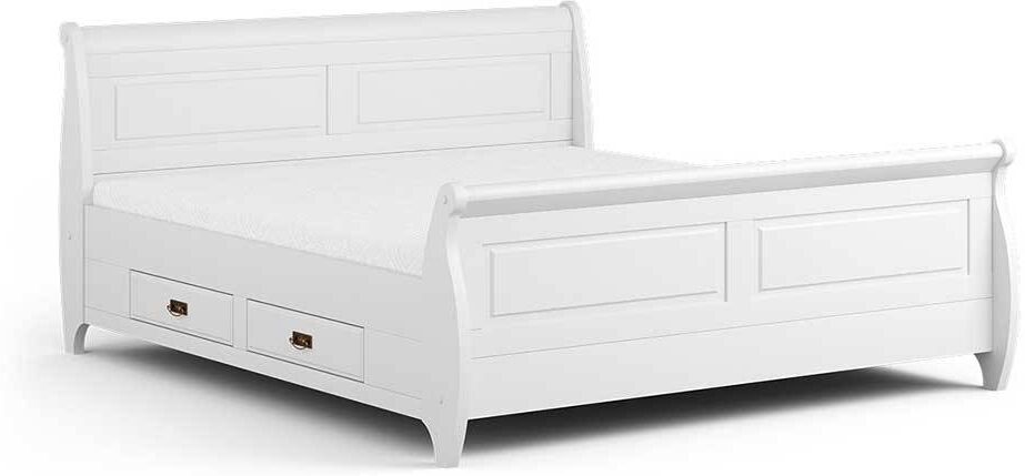 Pharao24.de Doppelbett Bettgestell aus Kiefer Massivholz im Landhausstil